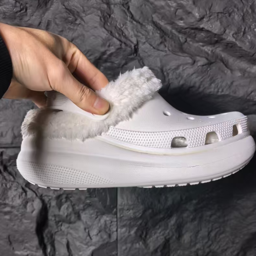 【泡肤加绒】2025新款洞洞鞋女鞋秋冬厚底防滑外穿沙滩鞋