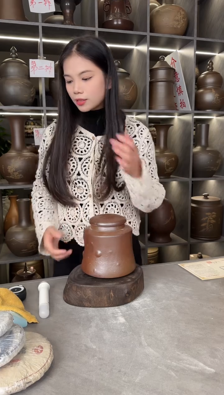 【闪购商品】罐本陶手作坭兴陶一斤装茶叶罐瑕疵气泡