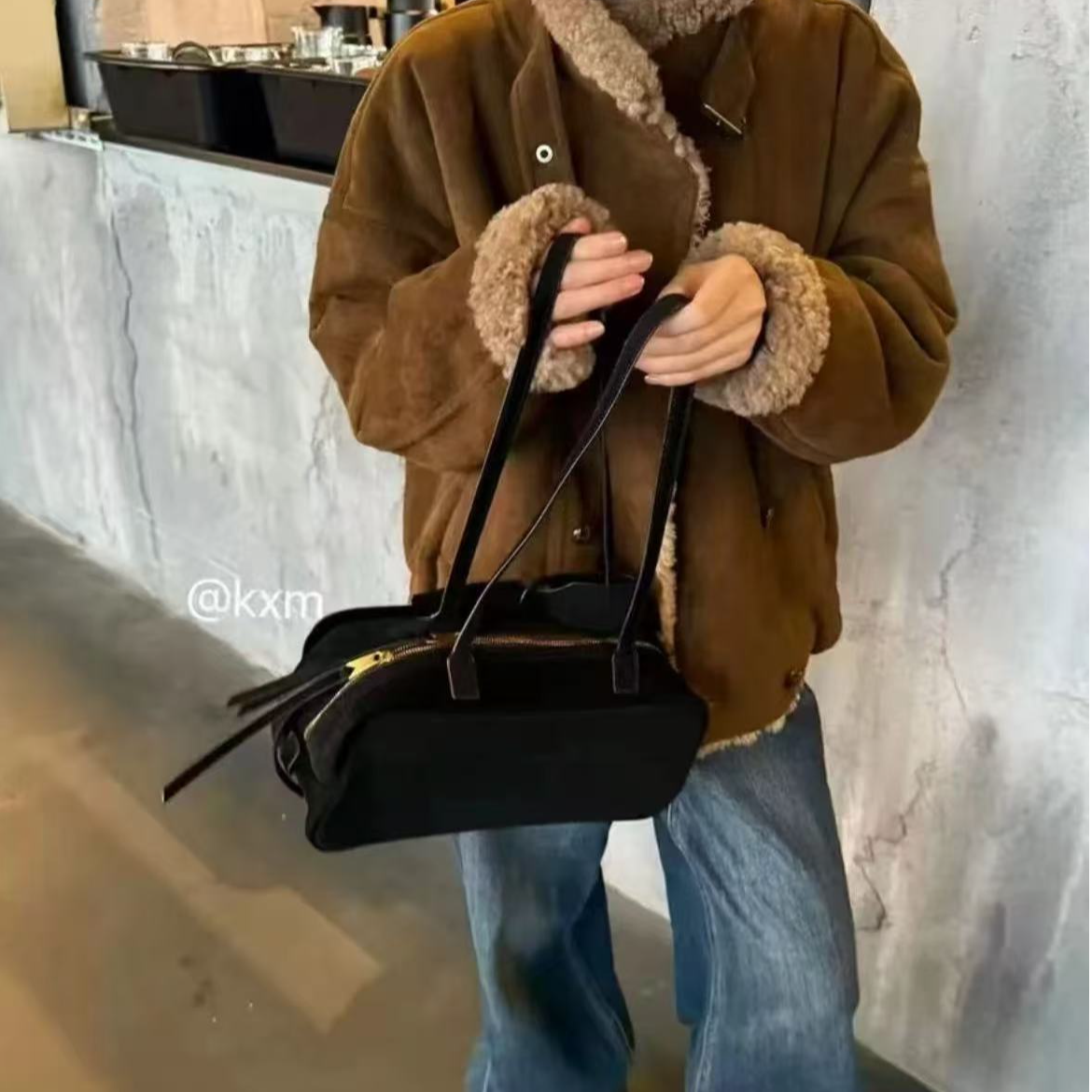 （可妮六周年)~#019复古双排扣百搭厚款外套保暖保暖时尚加厚外套