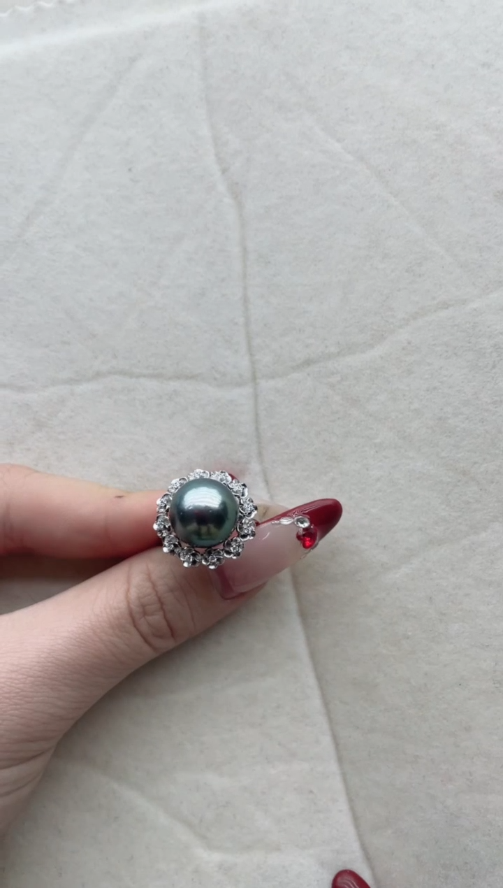 【闪购商品】海水珍珠戒指银S925镶嵌D21