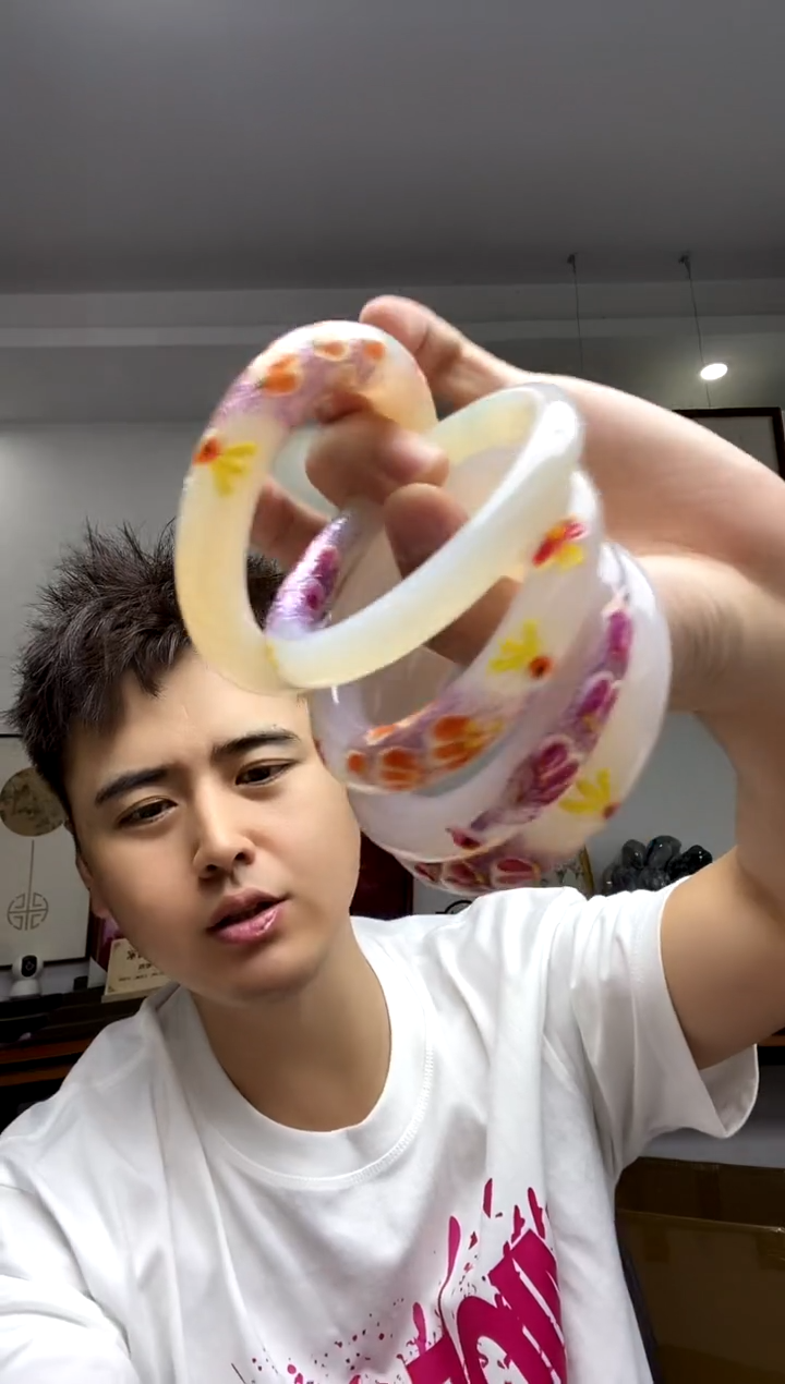 玛瑙/玉髓颈饰未镶嵌胖圆条手镯58-62圈口