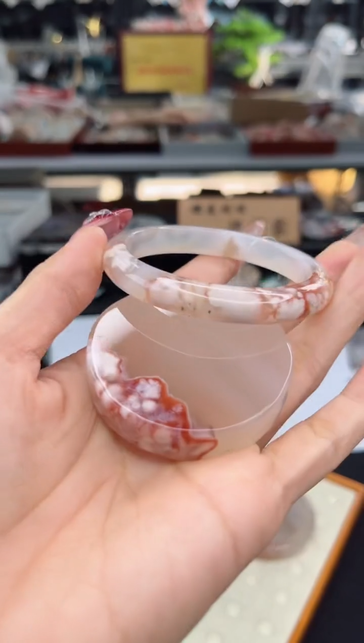 【闪购商品】石英质玉手镯未镶嵌54圈口（赠品镯心）3931109