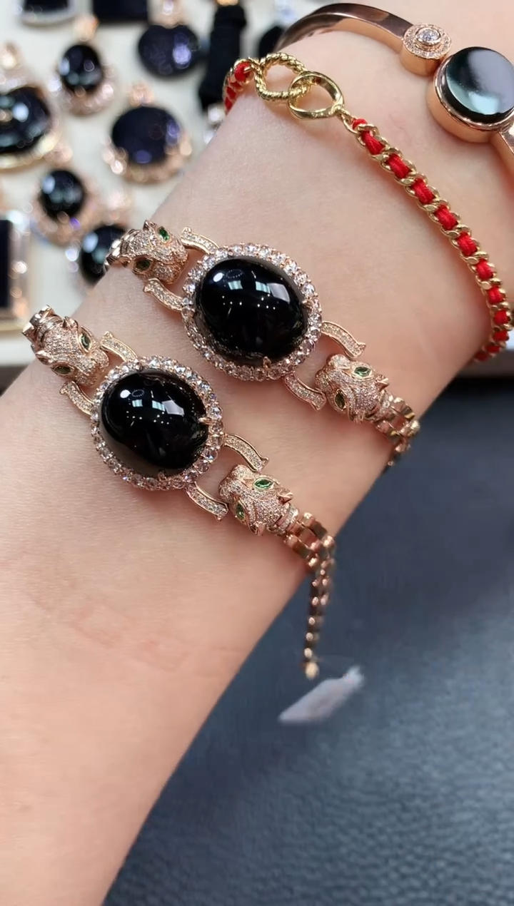 【闪购商品】翡翠手链18K金镶嵌n57多样性一件发货