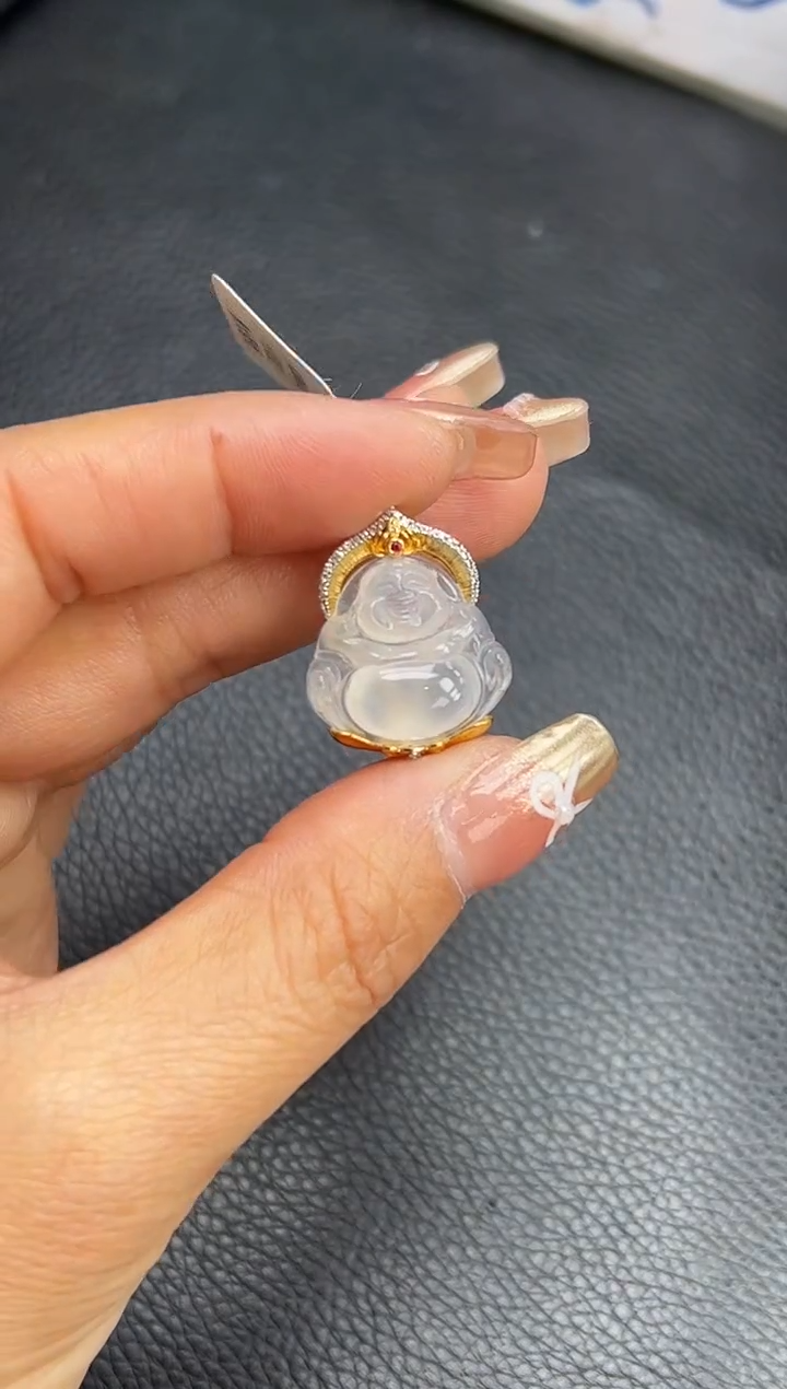 【闪购商品】翡翠颈饰18K金镶嵌YM527 佛公