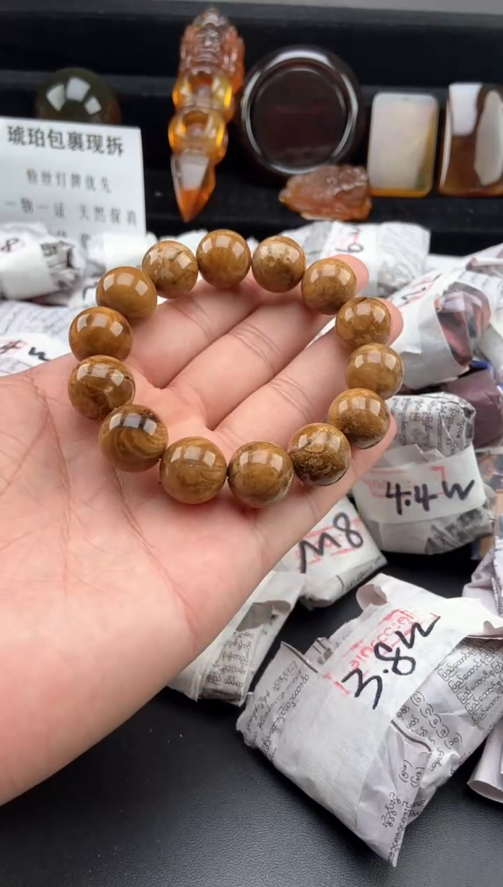 【闪购商品】琥珀手链未镶嵌根珀手串