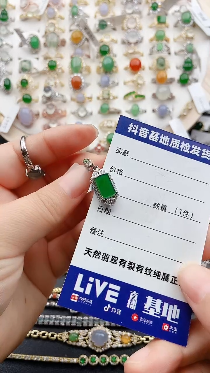 【闪购商品】翡翠颈饰银S925镶嵌1111