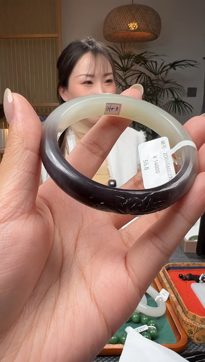 和田玉未镶嵌颈饰手镯  ZD  55.8