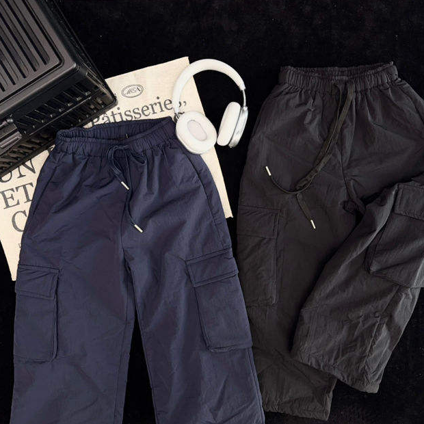 魏 2025【Y】12月21日 儿童时尚潮酷藏青色加厚工装裤5116-