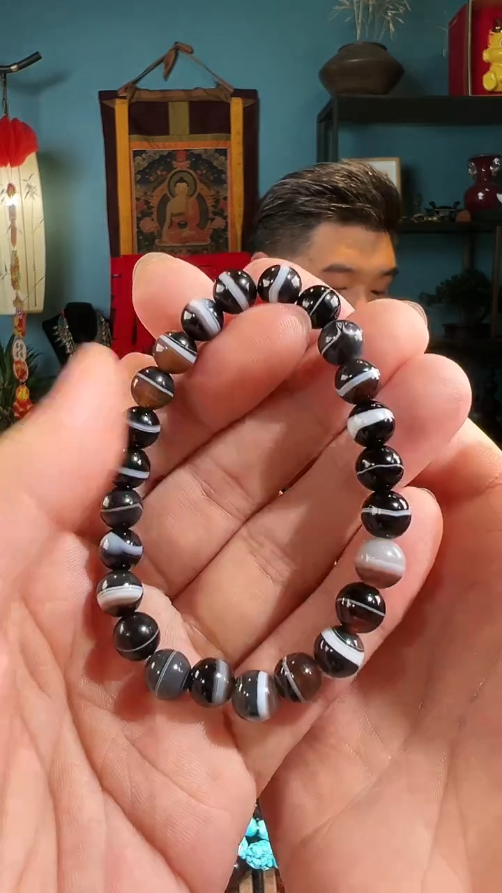 【闪购商品】玛瑙/玉髓手串未镶嵌一线多宝