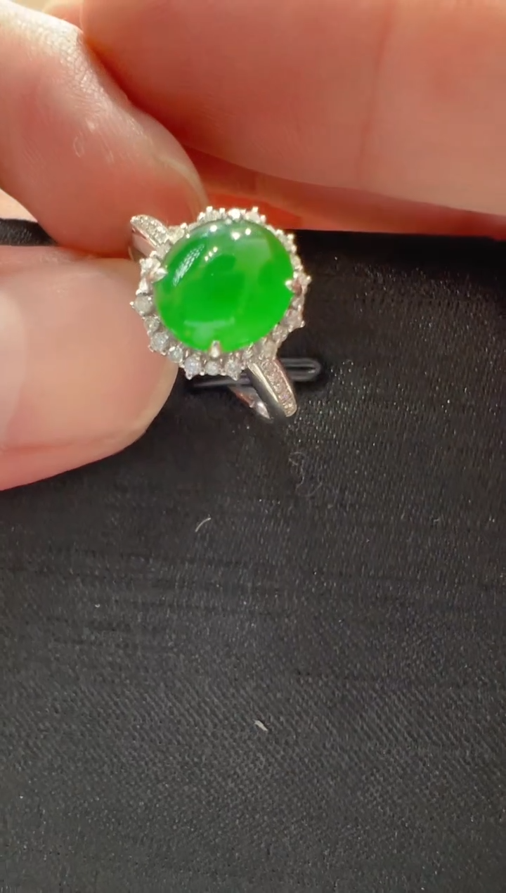 【闪购商品】翡翠戒指18K金镶嵌             