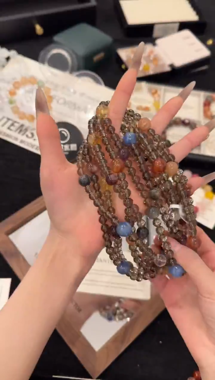 未镶嵌手链水晶茶水晶双圈x3387