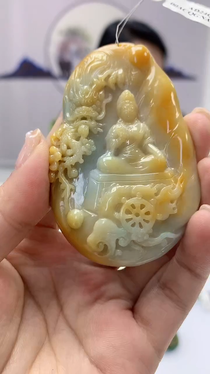 【闪购商品】定制翡翠未镶嵌3123ms-毛货挂件68