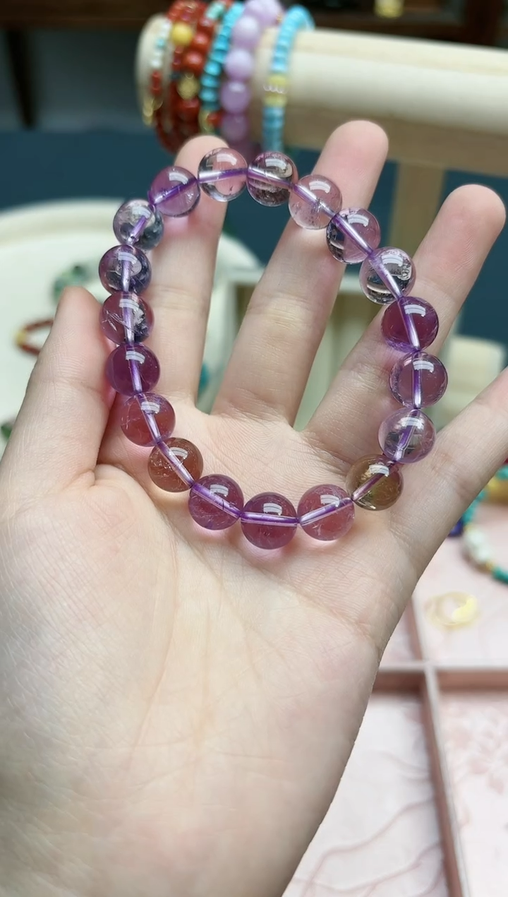 【闪购商品】水晶手串未镶嵌紫黄晶9+mm手串*1 ZD
