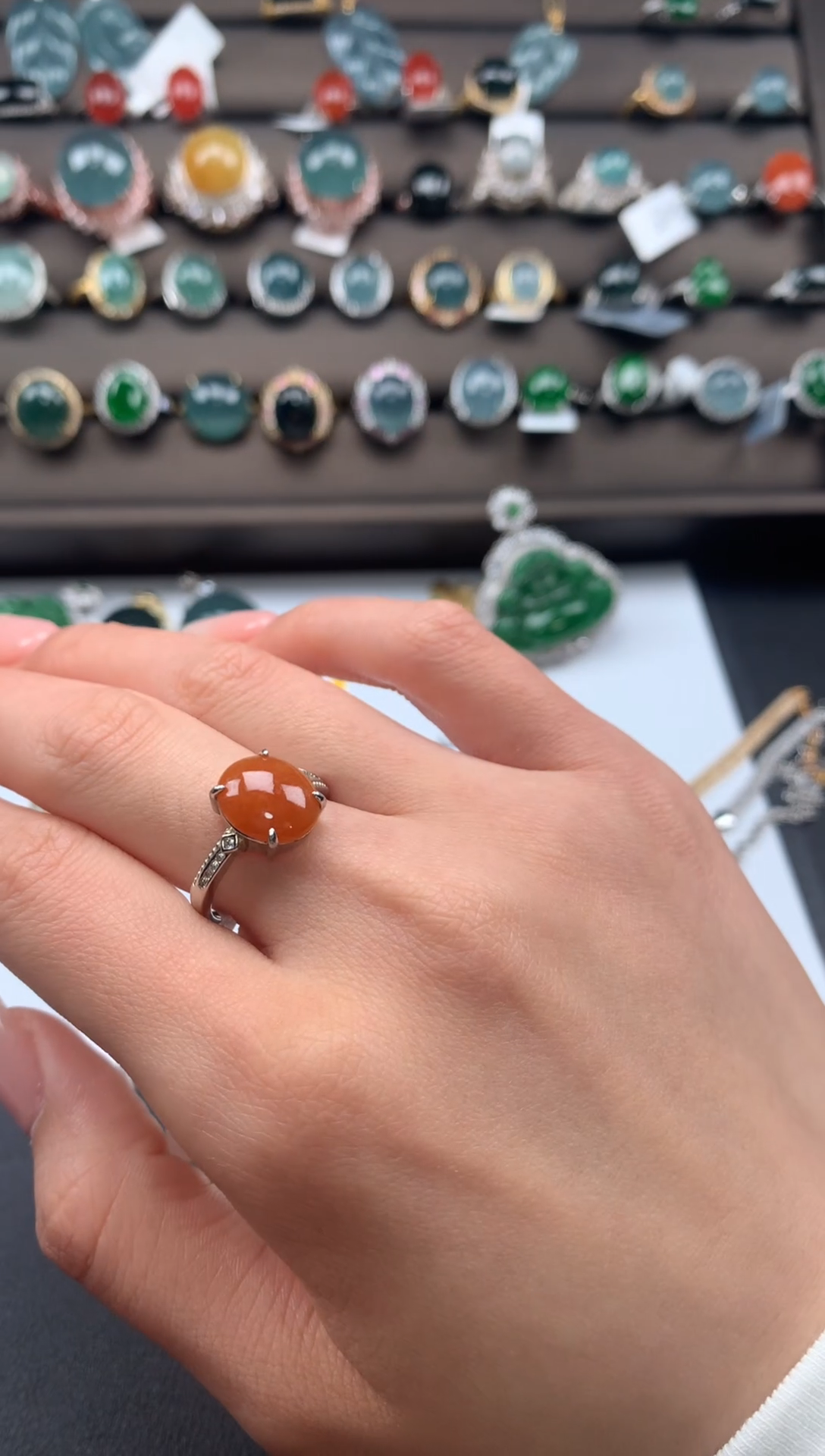 【闪购商品】翡翠戒指银S925镶嵌321321312