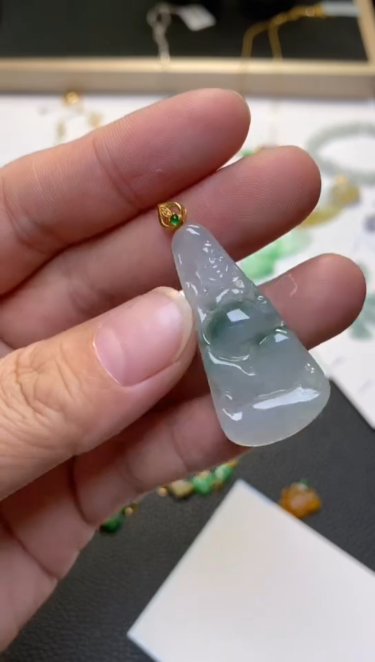 翡翠未镶嵌吊坠(不含链)翡翠净货32475
