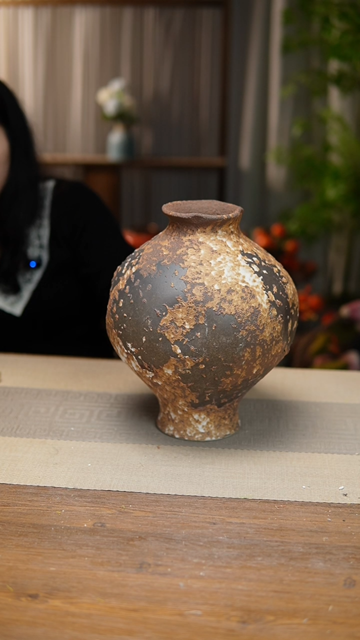 【闪购商品】陶瓷  花器诧寂棕灯笼