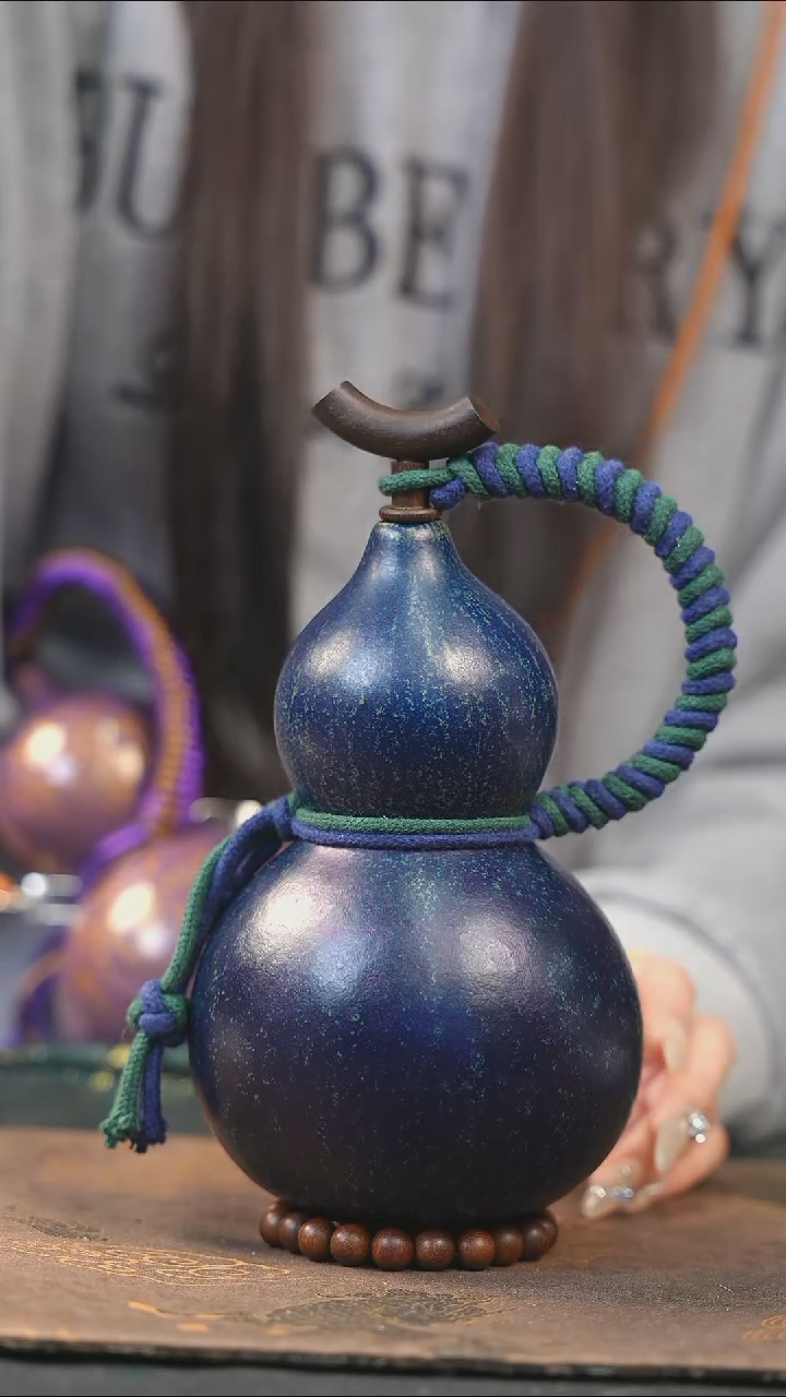 【闪购商品】XJ217大漆酒葫芦不包手串及旋转底座