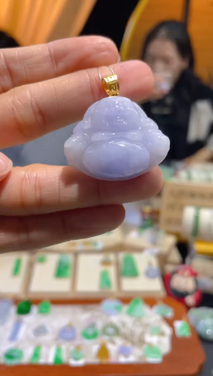 【闪购商品】翡翠颈饰18K金镶嵌假一赔三