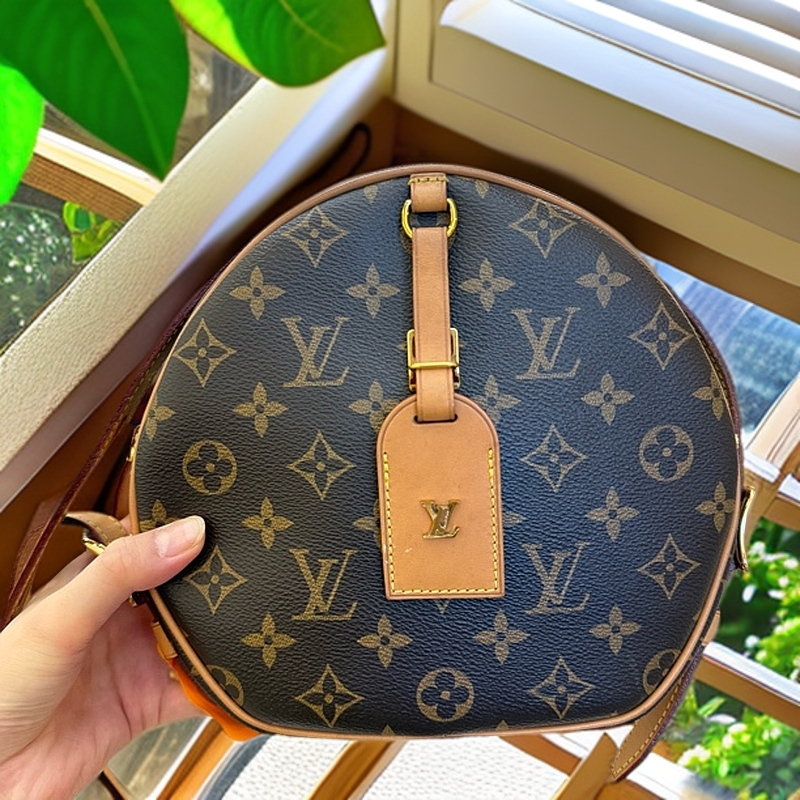95新 LouisVuitton/路易威登 lv 老花圆饼 斜挎包