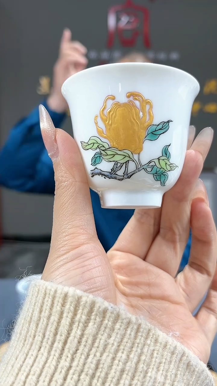 【闪购商品】官窑瓷画院212官窑瓷画院佛手铃铛杯