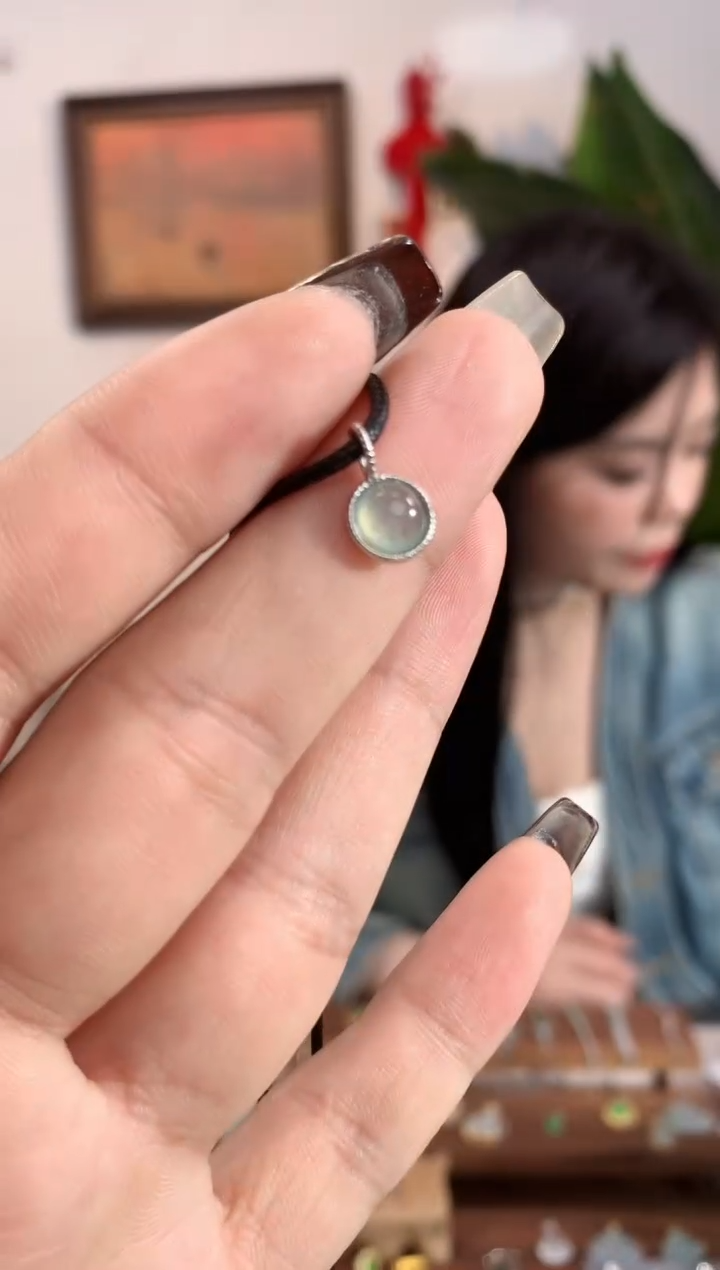 【闪购商品】翡翠银S925镶嵌吊坠(不含链)吊坠