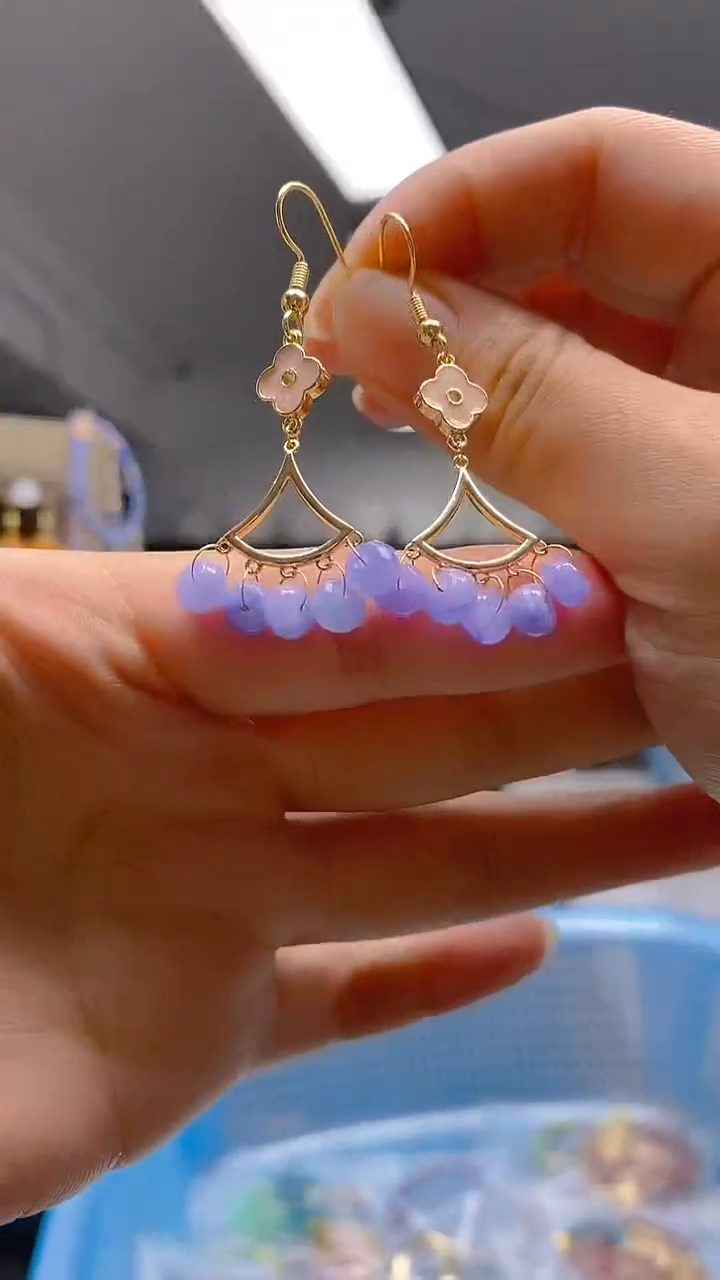 【闪购商品】翡翠耳饰合金0166翡翠耳钩