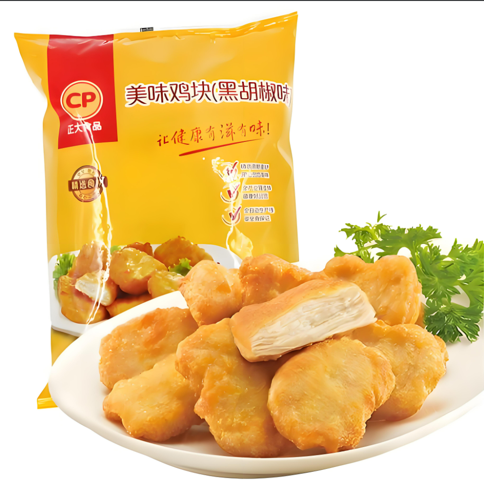 正大黑椒美味鸡块1kg