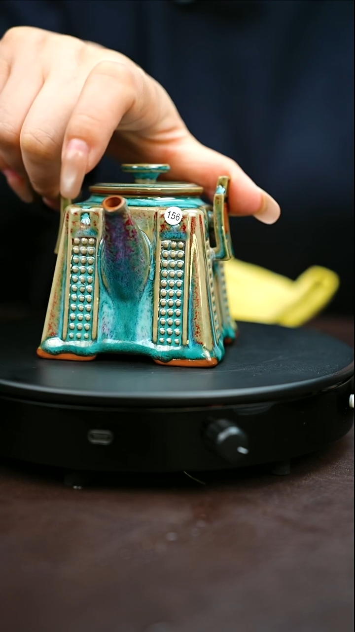 156#原矿钧瓷炉钧釉许君以昌壶