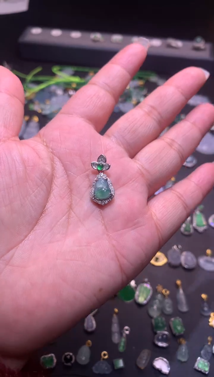 【闪购商品】翡翠吊坠(不含链)银S925镶嵌1