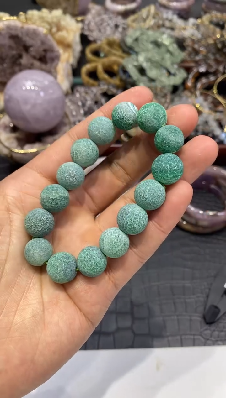 【闪购商品】水晶手链未镶嵌绿龙鳞玛瑙