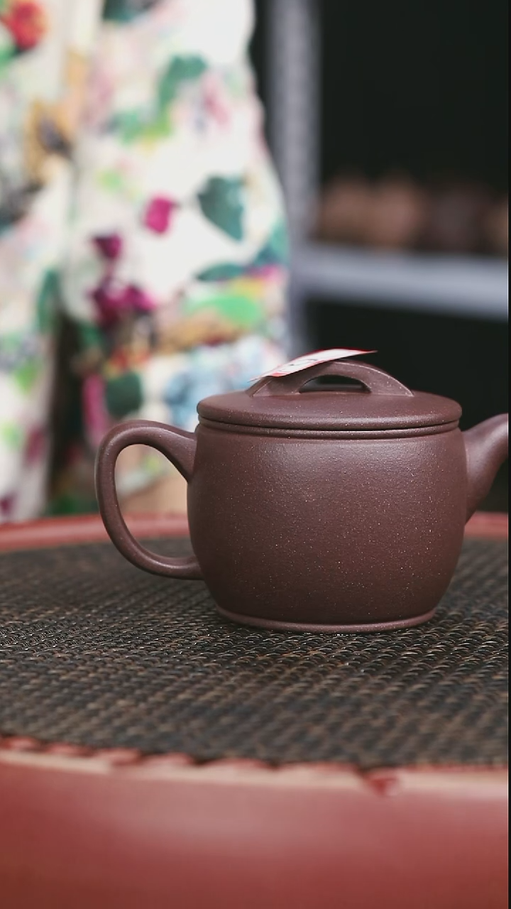 17号高砂老紫泥传统汉瓦200CC微微暇