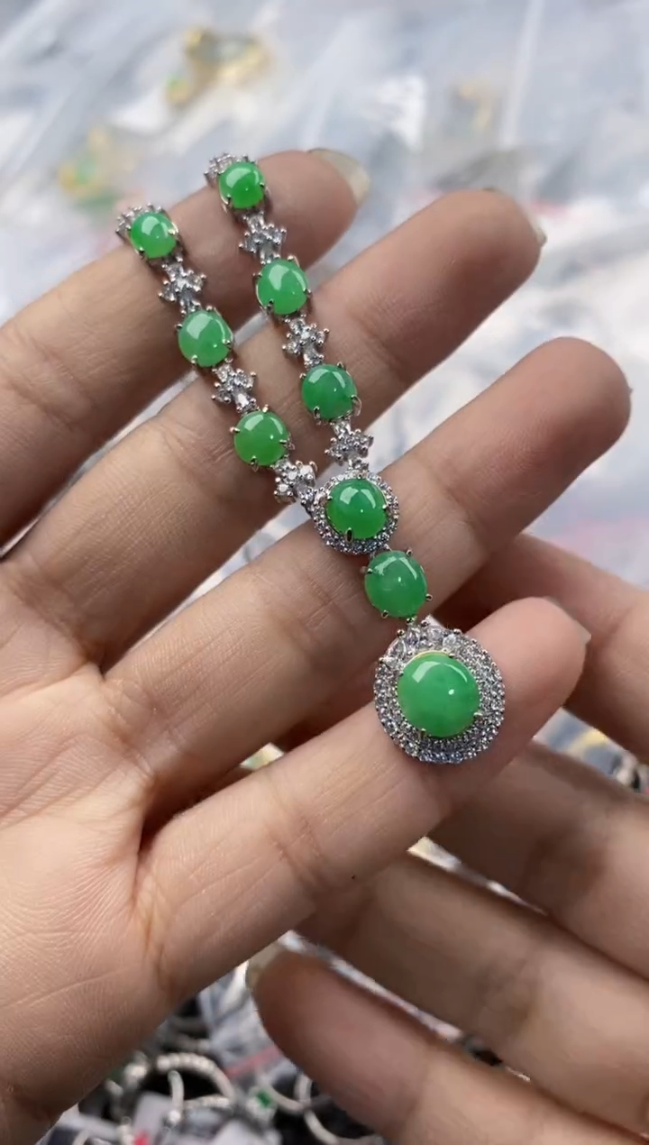 银S925镶嵌戒指翡翠11-11---5