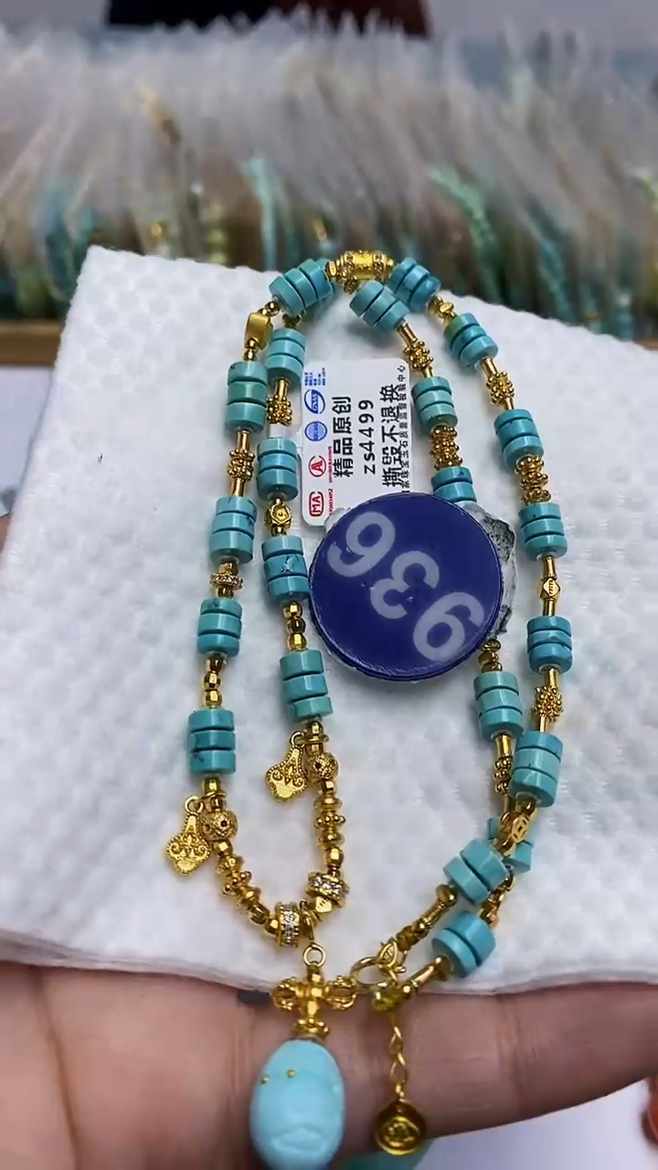 【闪购商品】绿松石项链银S925镶嵌936