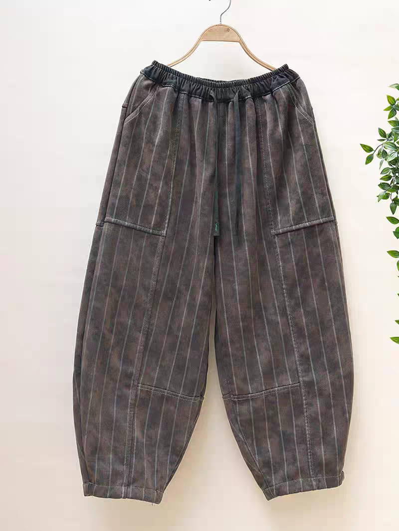 复古加绒加厚牛仔阔腿老爹裤【93公分】