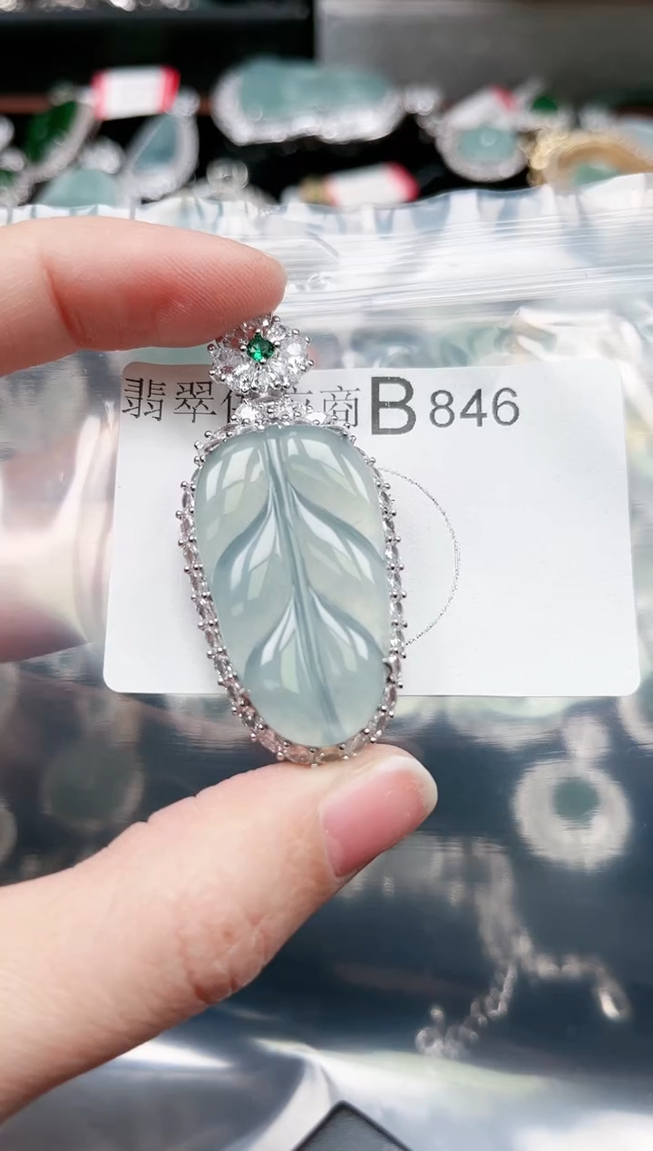 【闪购商品】翡翠颈饰未镶嵌846赠皮绳