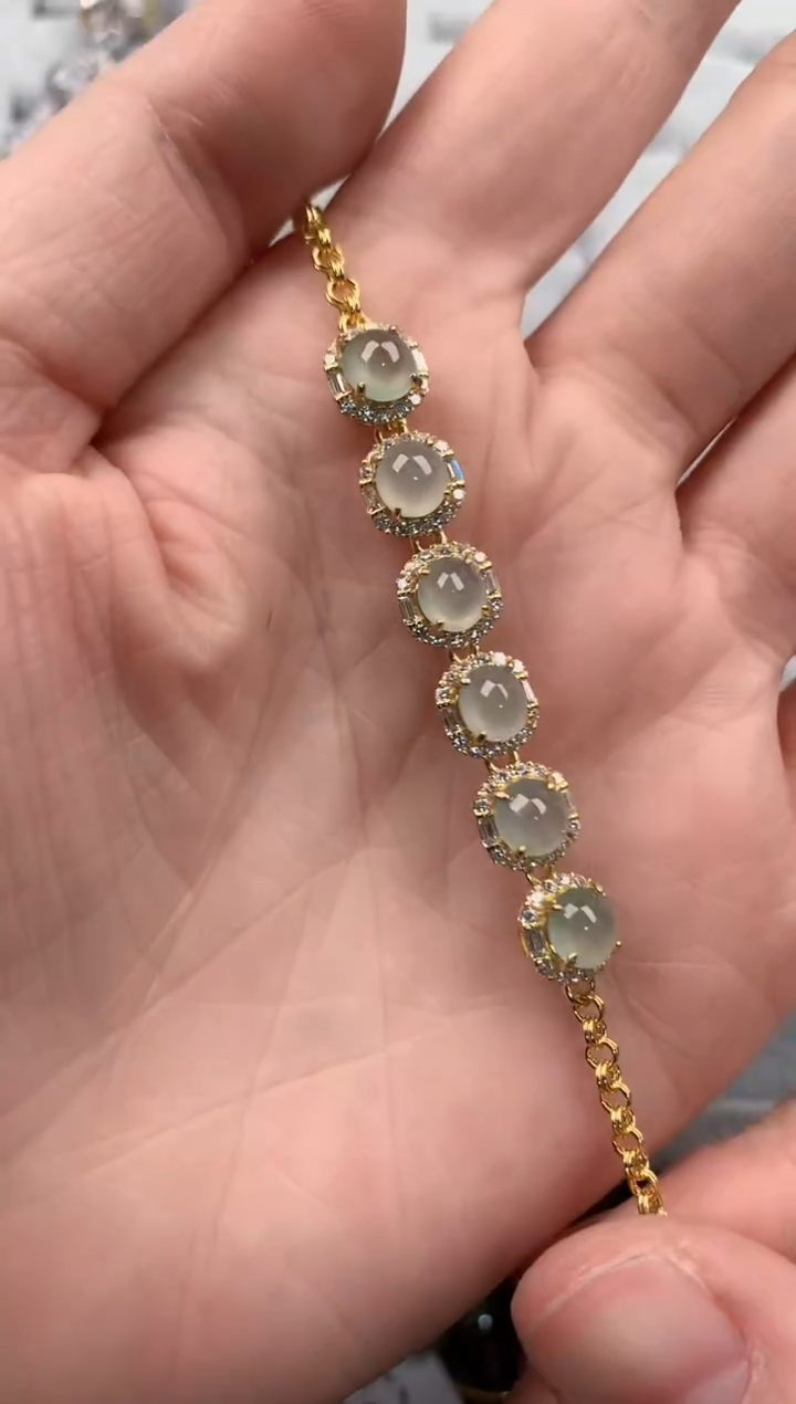 银S925镶嵌戒指翡翠12  5