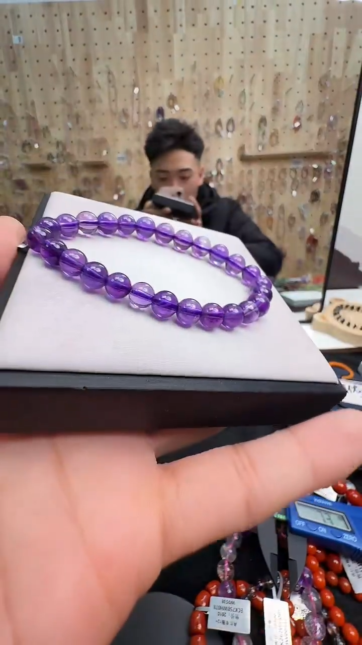 未镶嵌手链水晶村0526 约7mm