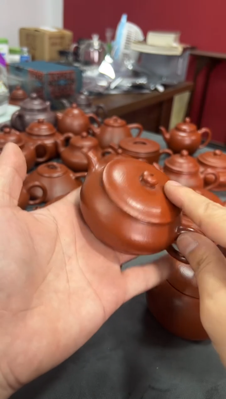 茶壶紫砂朱泥全手小明炉（瑕疵）