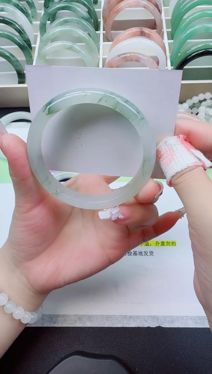 【闪购商品】石英质玉手镯合金117/63-64圈