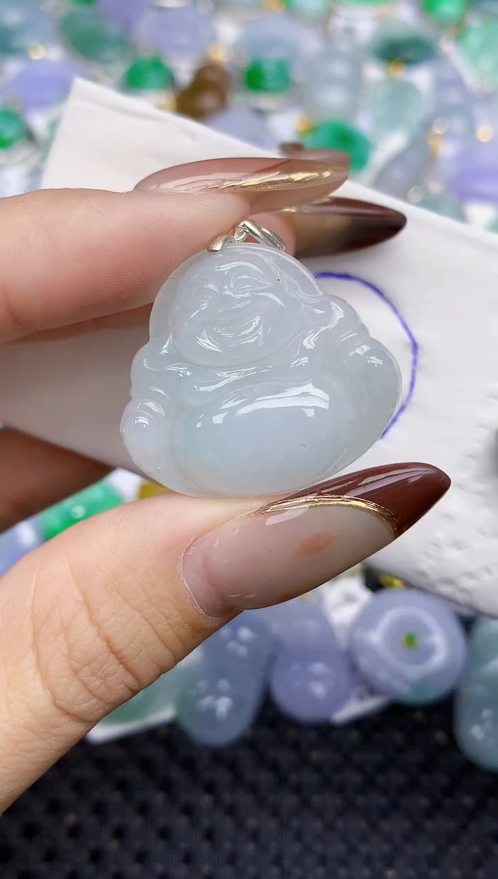 颈饰银S925镶嵌翡翠   天然翡翠A货  百元以上9米证书费自理