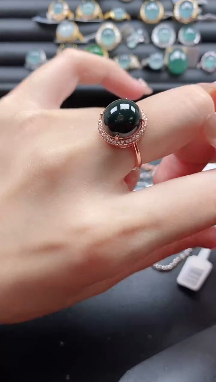 【闪购商品】翡翠戒指银S925镶嵌1111