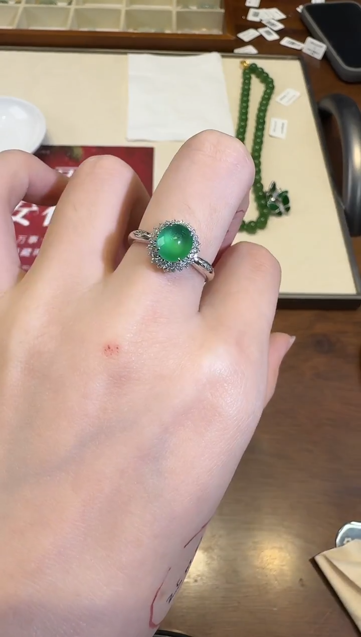 18K金镶嵌戒指翡翠X1224-512-278