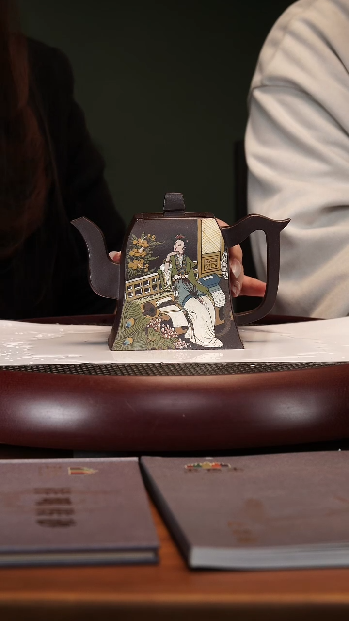 【闪购商品】紫砂茶壶2139YXM四方金钟老紫泥460cc