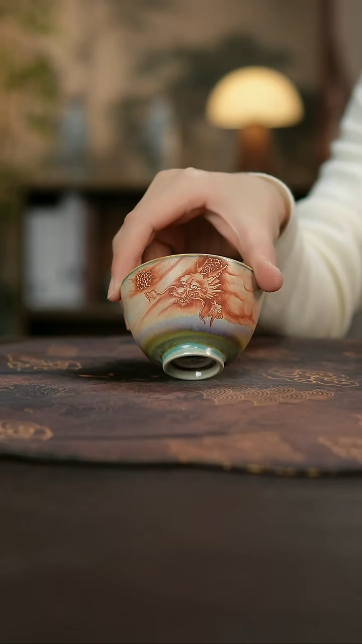 景德镇陶瓷杯碗柴烧多人