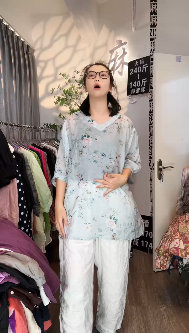 亚麻汉麻苎麻大码女装