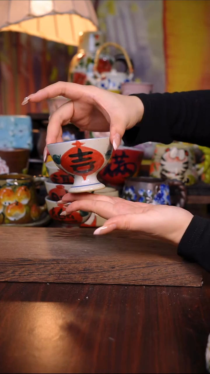 杯子陶泥垚手作 景德镇手工手绘陶瓷器物