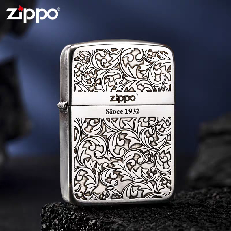 【CC】Zippo打火机镀银1941复刻幸运唐草1932 63