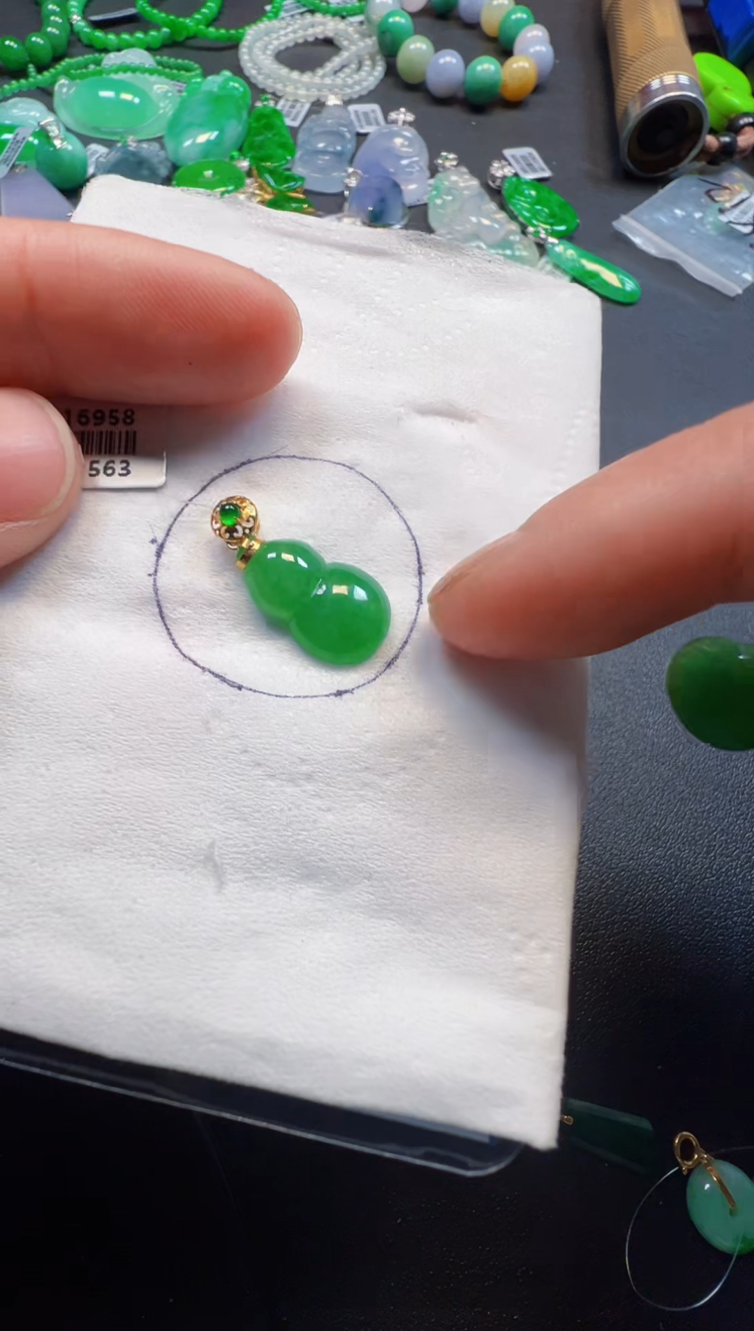 【闪购商品】定制翡翠18K金镶嵌1500一