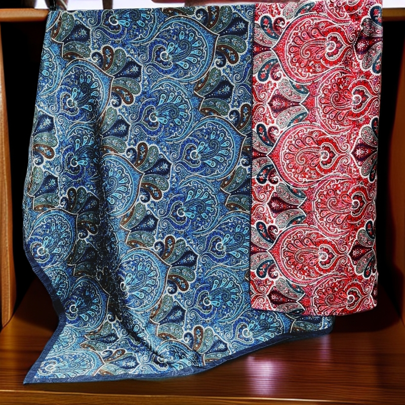 上海故事C20捡漏双面双色140cm华冠盛放方巾香云老料贵气长辈礼物