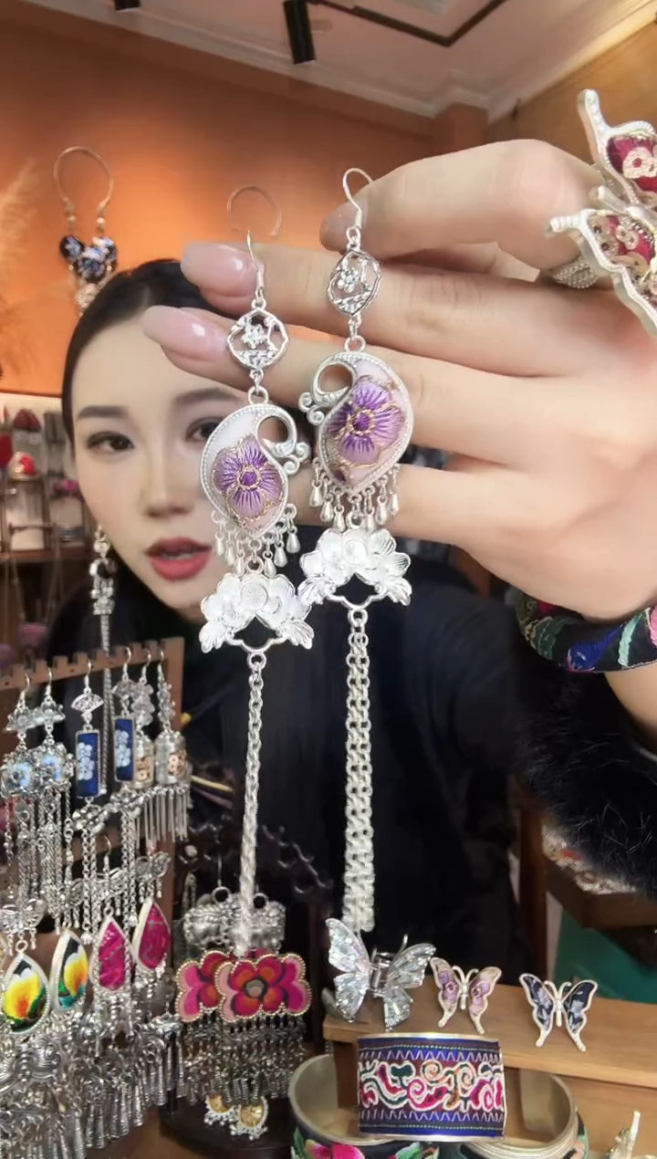 刺绣纯手工民族风耳环